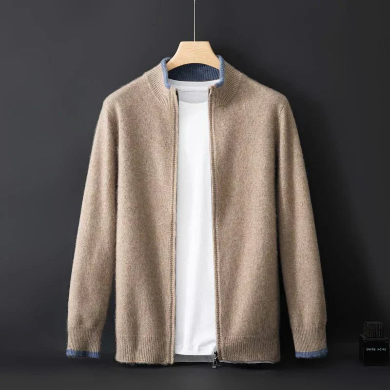 Men's Warm and Stylish Zip-Up Jacket - Perfect for Autumn