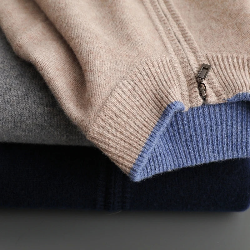Men's Warm and Stylish Zip-Up Jacket - Perfect for Autumn