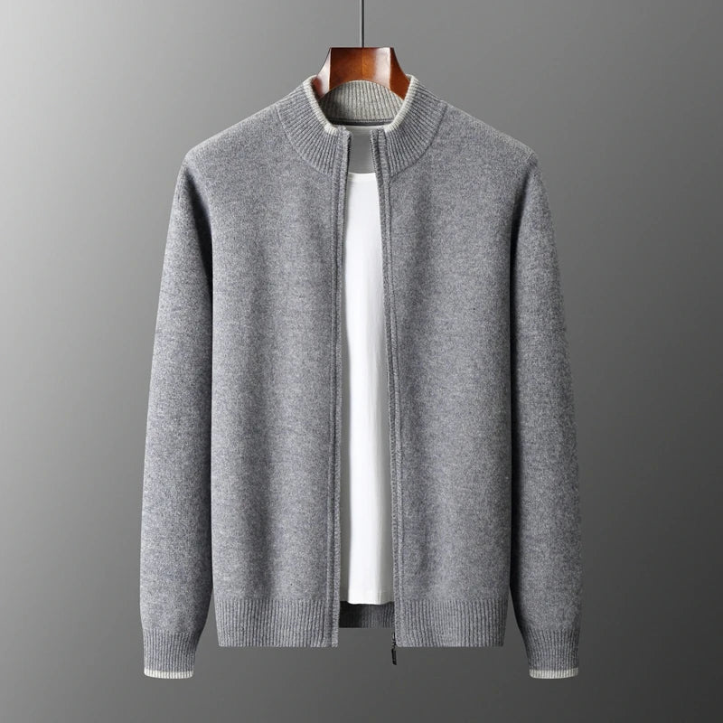 Men's Warm and Stylish Zip-Up Jacket - Perfect for Autumn