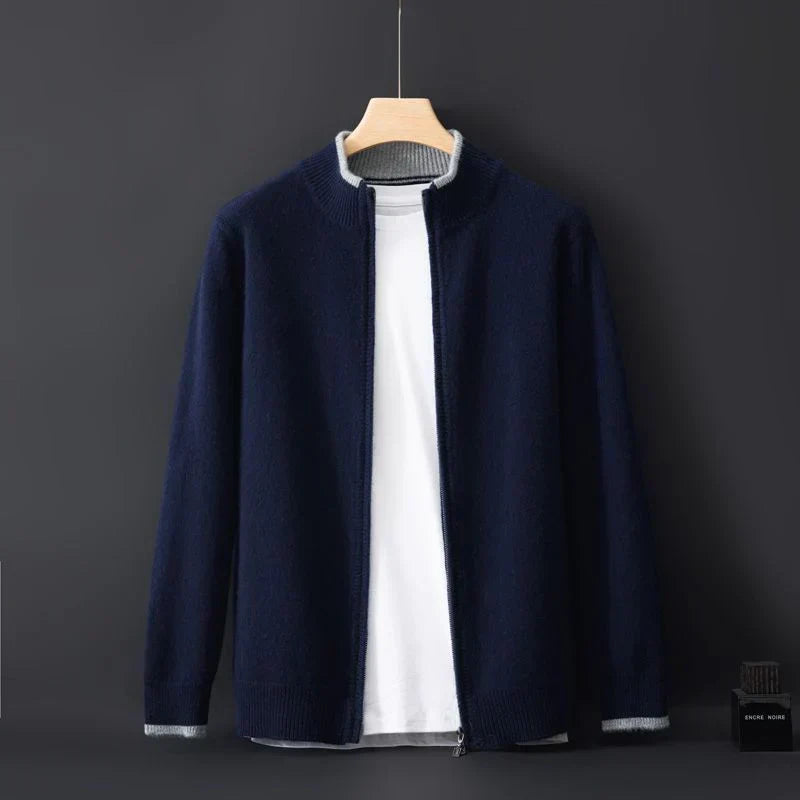 Men's Warm and Stylish Zip-Up Jacket - Perfect for Autumn
