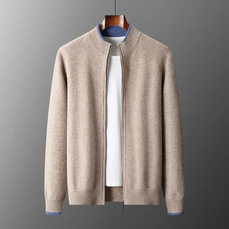 Men's Warm and Stylish Zip-Up Jacket - Perfect for Autumn