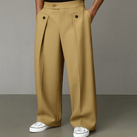 Men's Wide-Leg Pleated Trousers