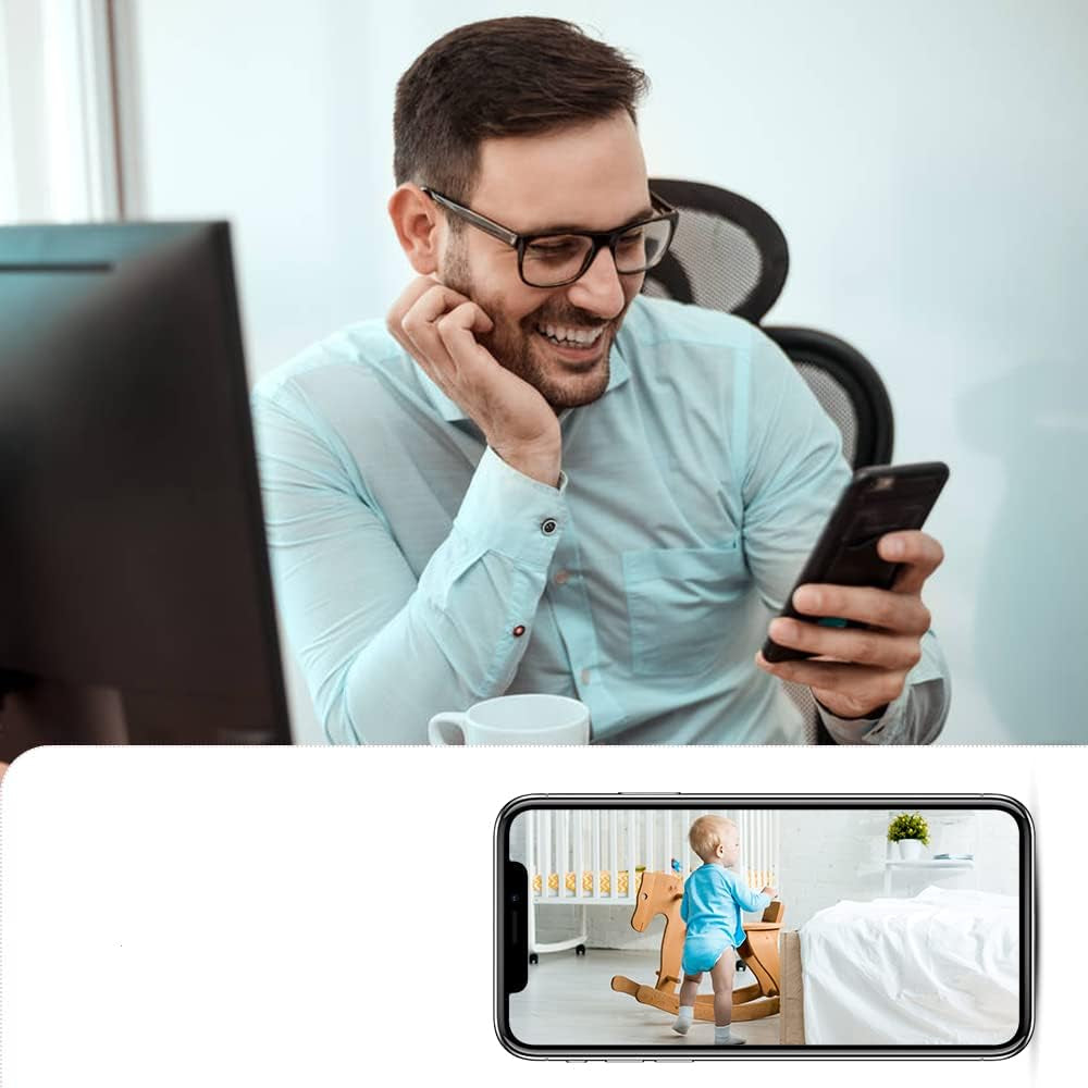 Miniature Security Camera with 4K HD Video, Night Vision, and Motion Detection – Compact Indoor Monitoring Camera