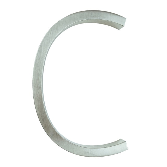 Modern Silver House Numbers