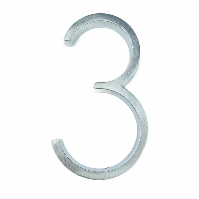 Modern Silver House Numbers
