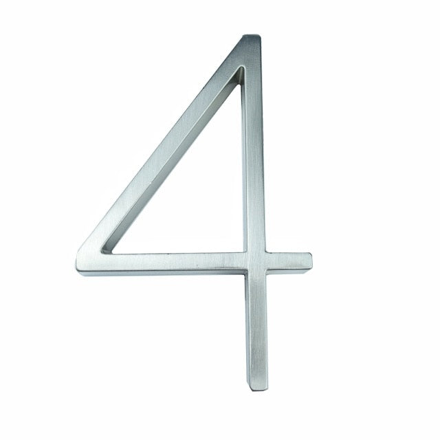 Modern Silver House Numbers