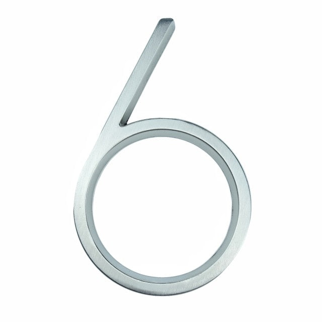 Modern Silver House Numbers