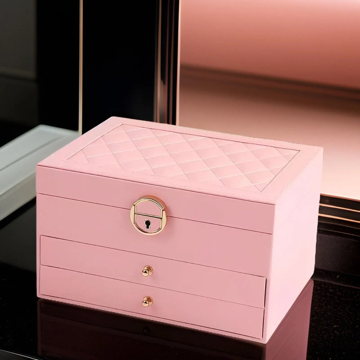 Multi-Layer PU Leather Jewellery Organiser Box