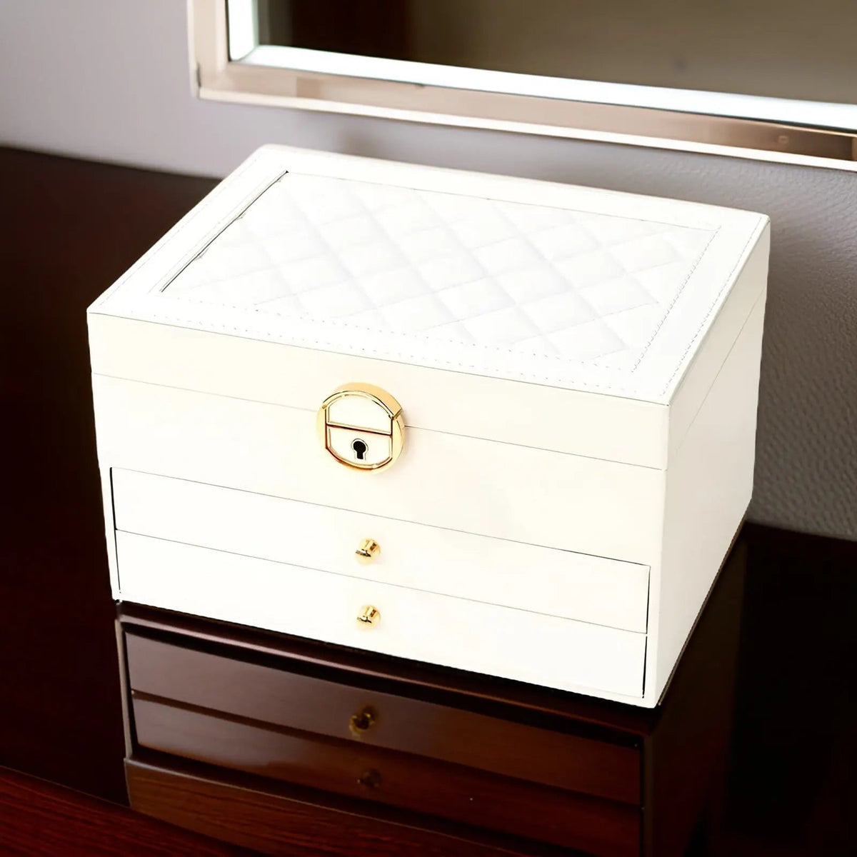 Multi-Layer PU Leather Jewellery Organiser Box