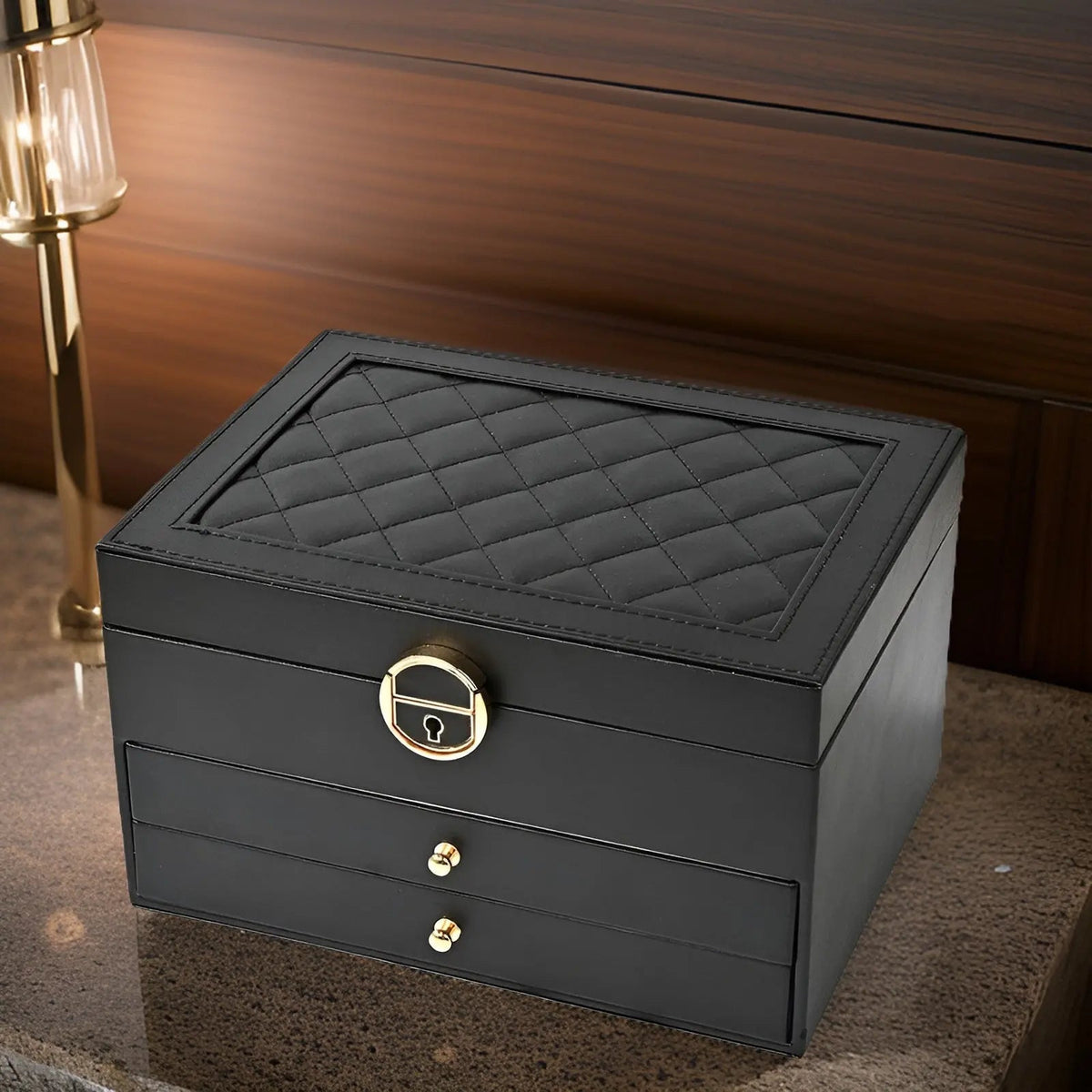 Multi-Layer PU Leather Jewellery Organiser Box