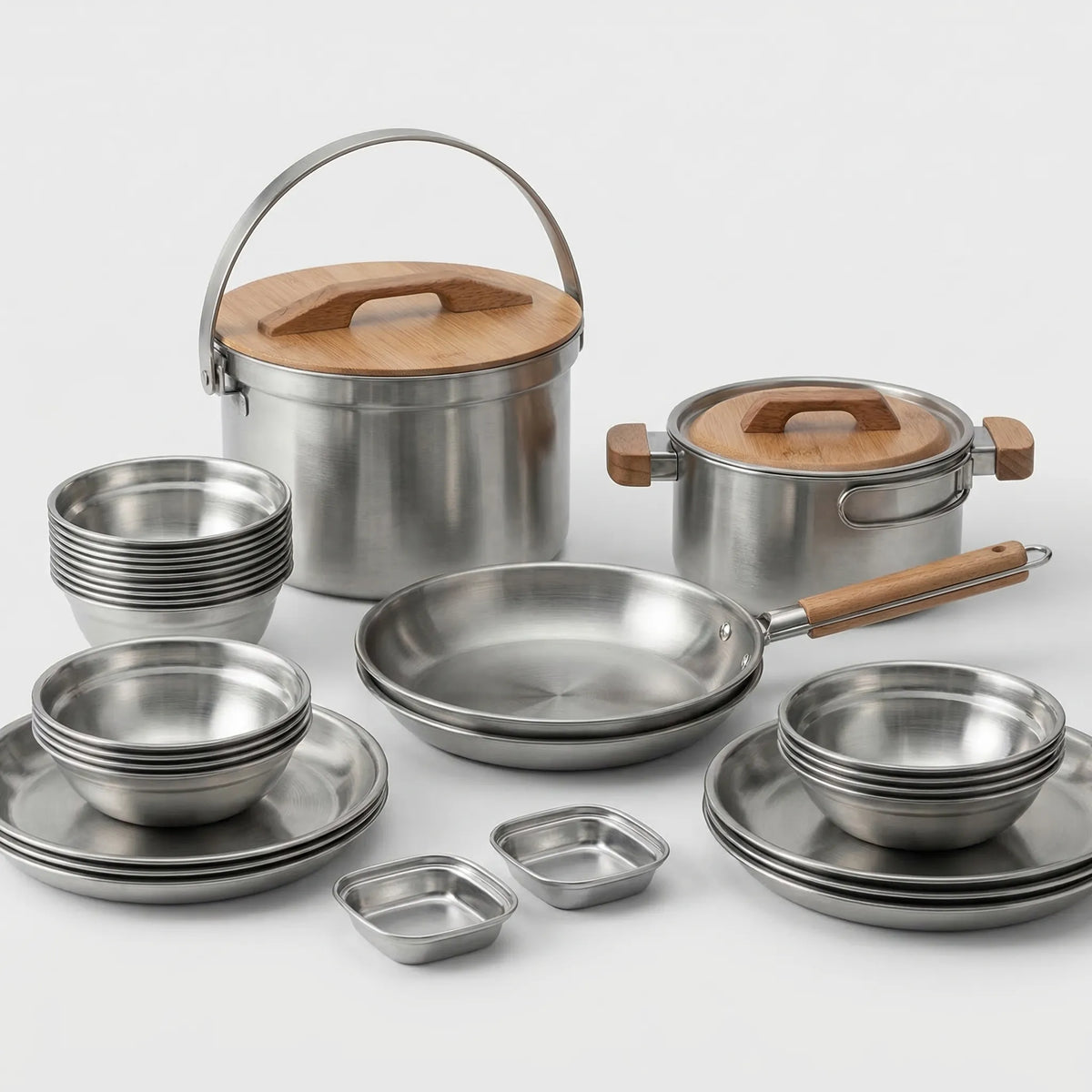 Multi-Piece Outdoor Camping Cookware Set