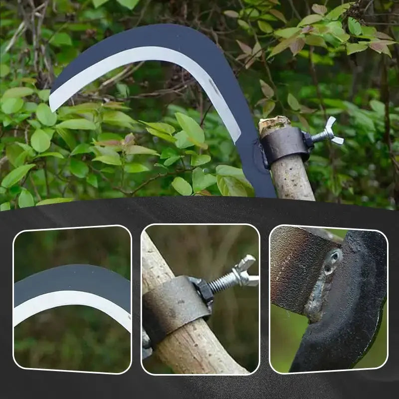 Multi-Purpose Heavy-Duty Steel Sickle Head for Grass Cutting