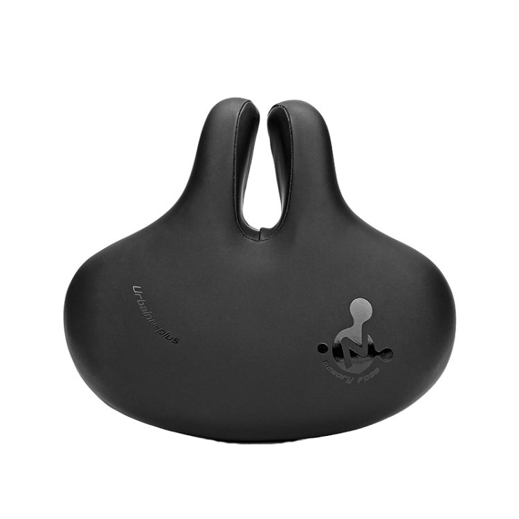 Noseless Mountain Bike Saddle - Comfortable Shock-Absorbing Bicycle Seat (Black)