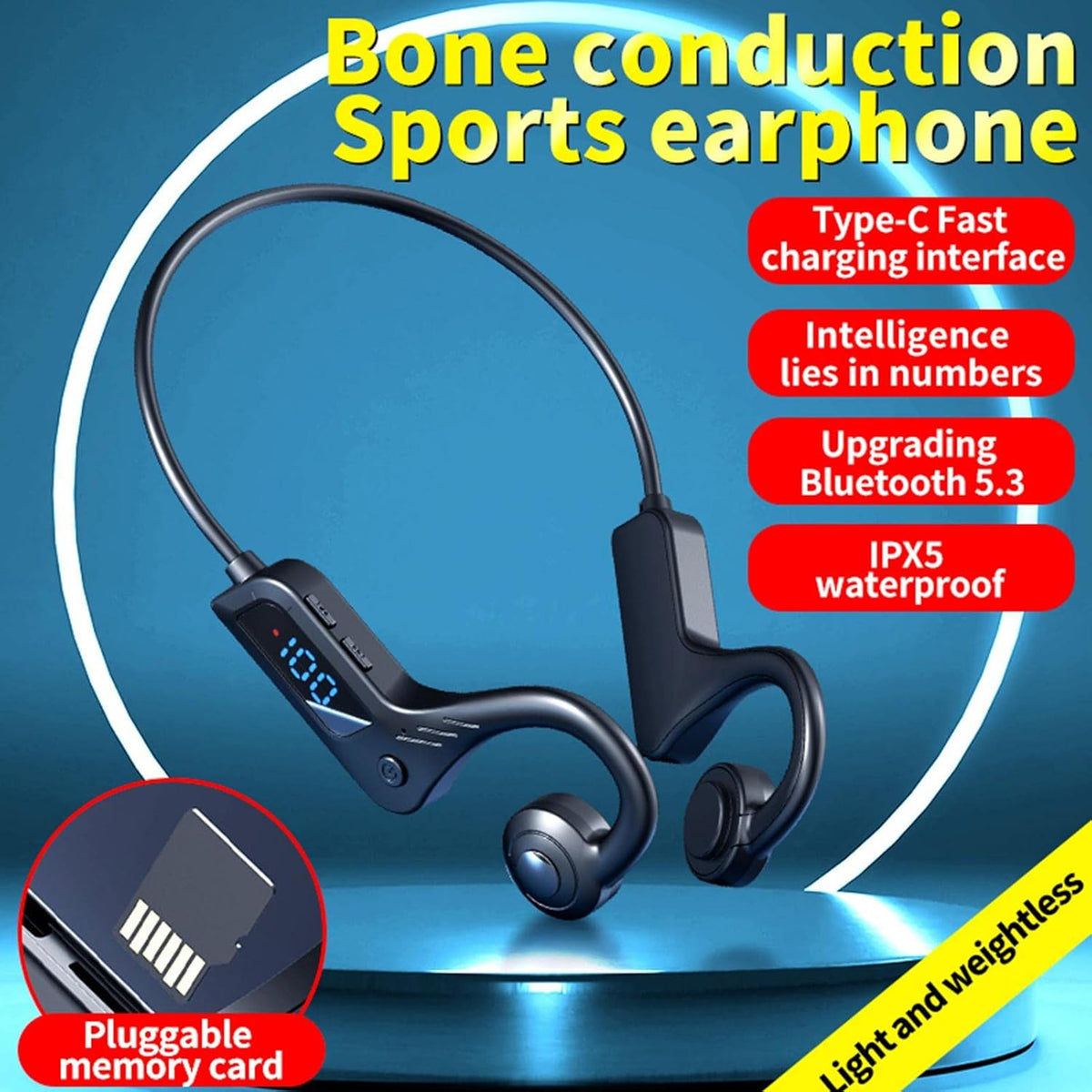 Open-Ear Bone Conduction Wireless Headphones