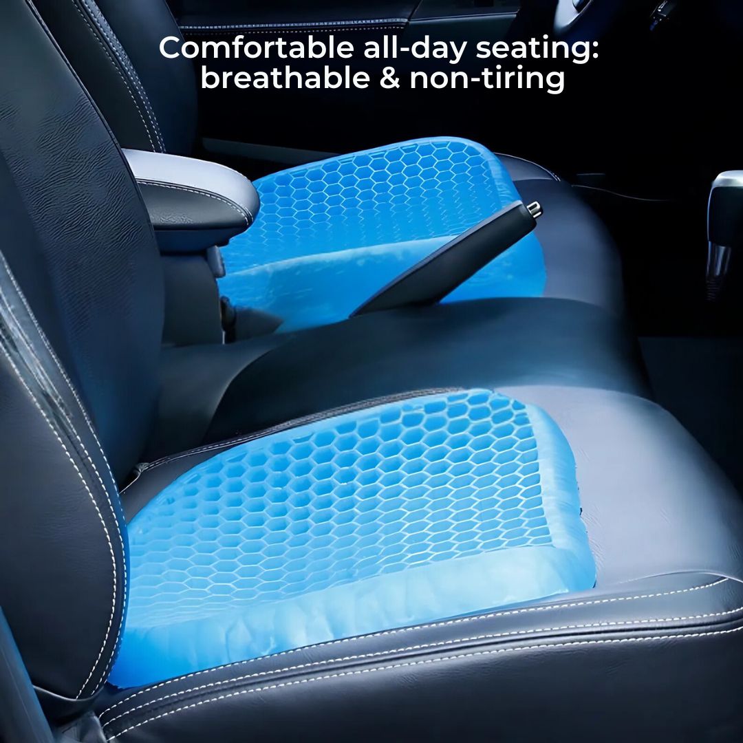 Orthopedic Gel Seat Cushion – Pressure Relief, Tailbone & Lumbar Support for Office Chair, Car, and Wheelchair