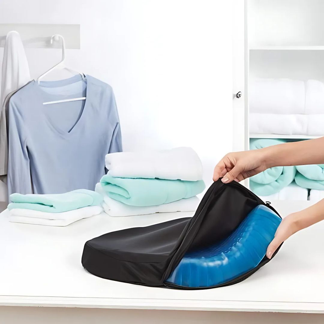 Orthopedic Gel Seat Cushion – Pressure Relief, Tailbone & Lumbar Support for Office Chair, Car, and Wheelchair