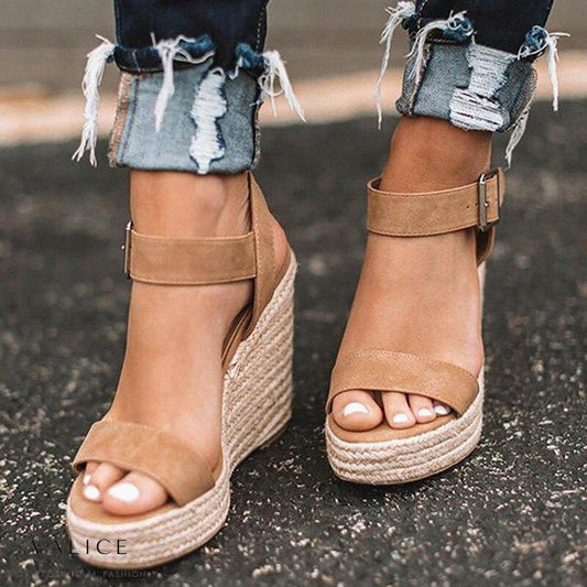 Orthopedic Wedge Sandals with Buckle - Mila