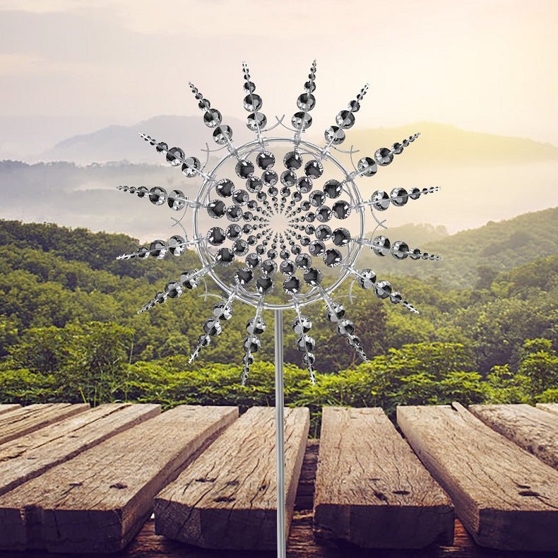 Outdoor Anti-Rust Metal Windmill Kinetic Garden Spinner