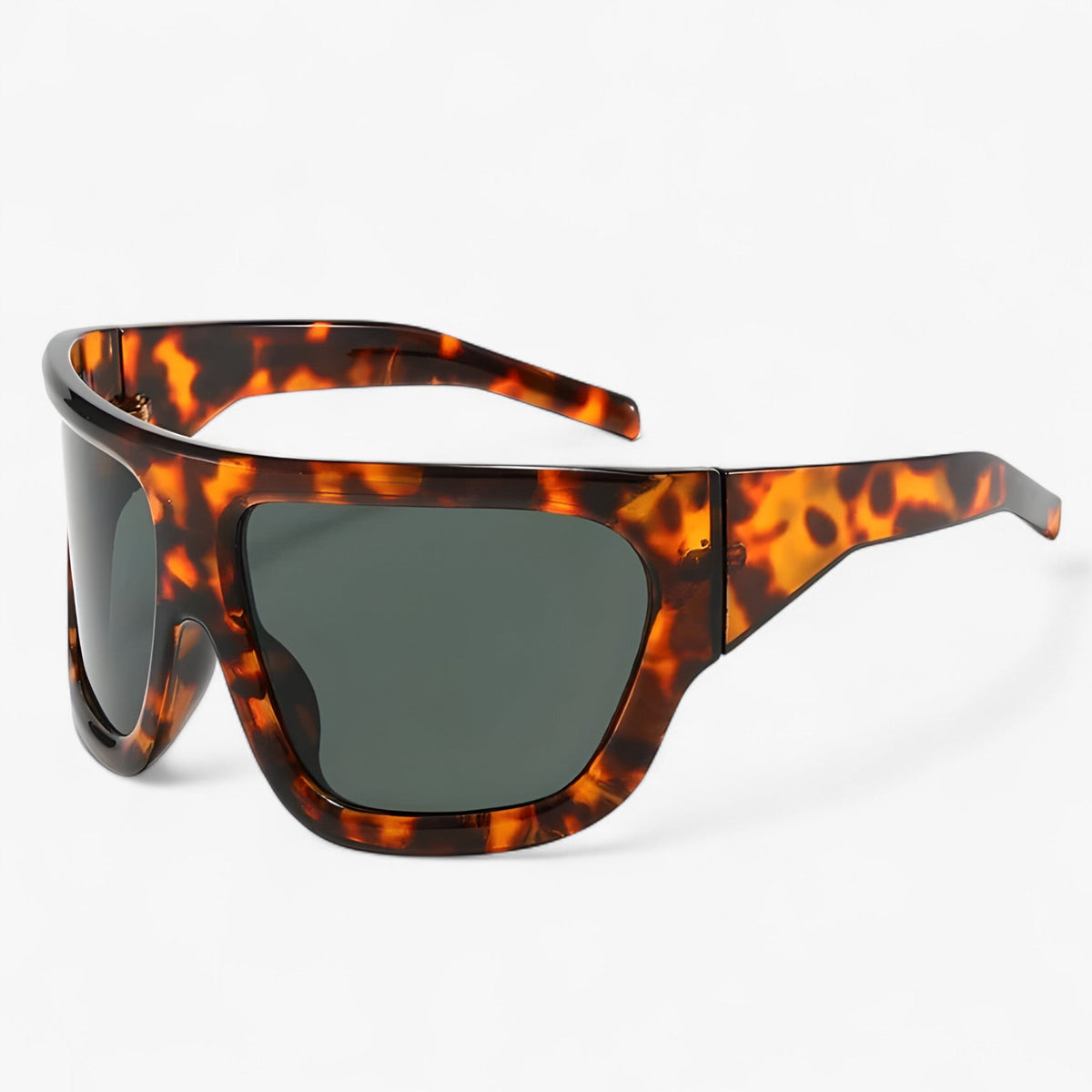 Oversized Curved Steampunk Sports Sunglasses