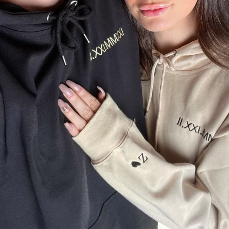 Personalised Couples' Clothing with Roman Numeral Date