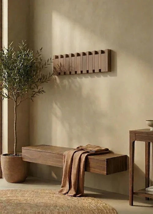 Piano-Style Wooden Coat Rack with Elegant Design and Durable Wood