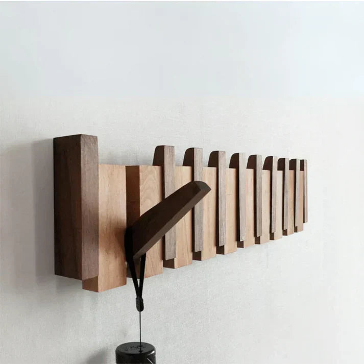 Piano-Style Wooden Coat Rack with Elegant Design and Durable Wood