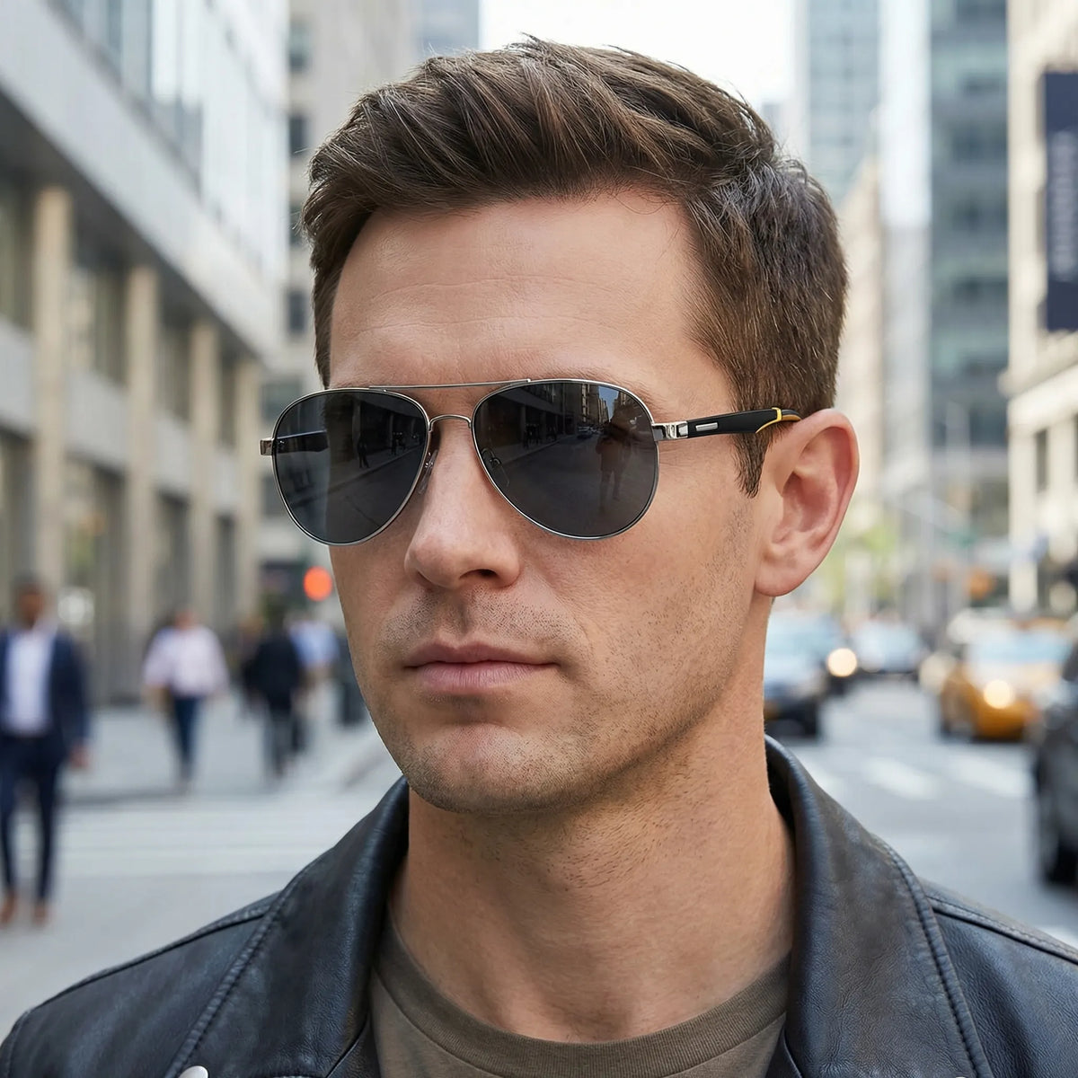 Polarised Aviator-Style Driving Sunglasses