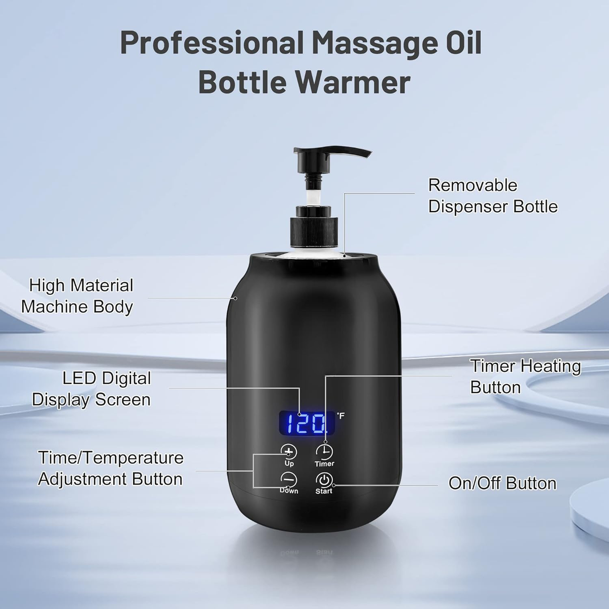 Portable Electric Massage Oil Warmer with Fast Heating and Digital Control