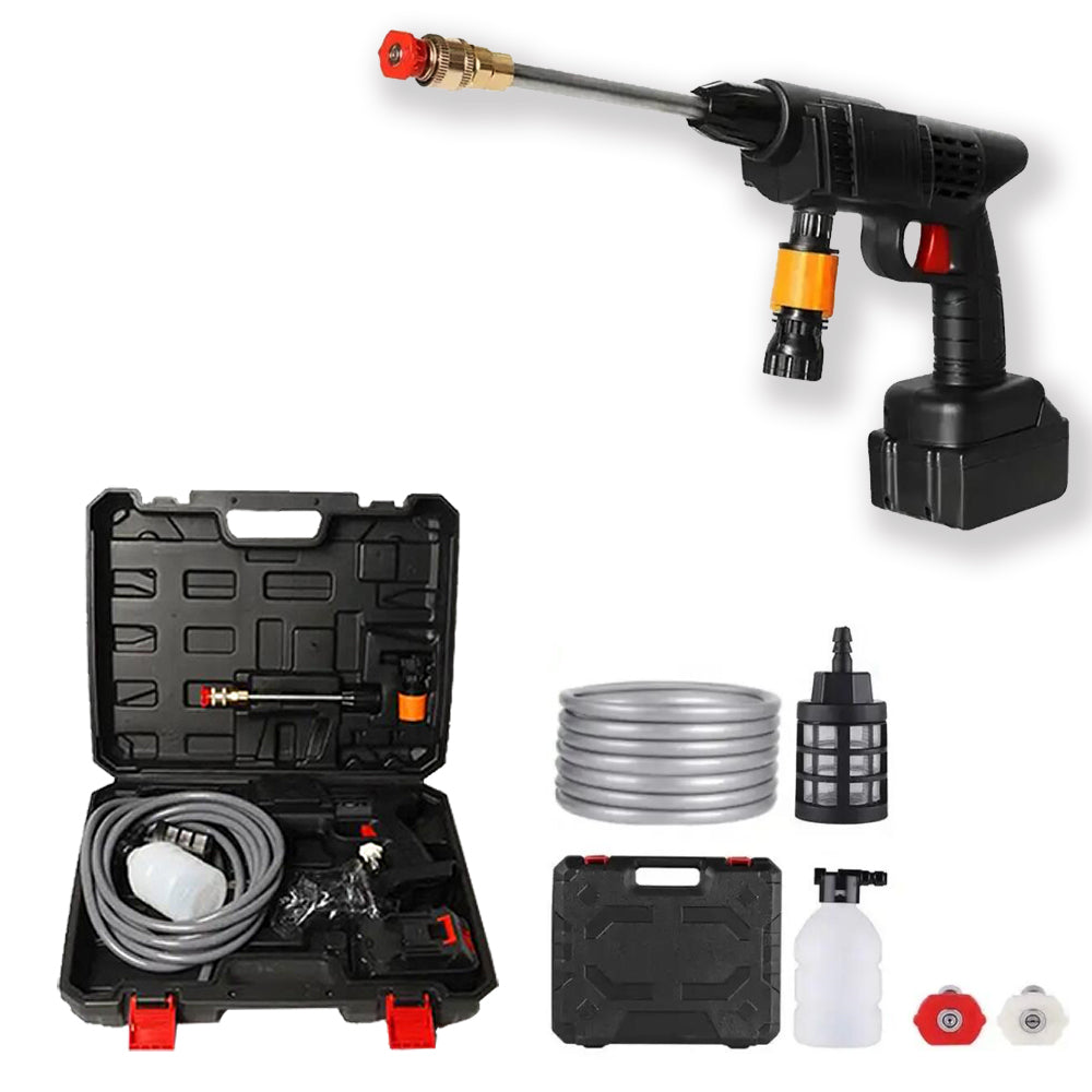 Portable Pressure Washer 26 Bar / 377 PSI – with 260W Battery, Charger and Carrying Case