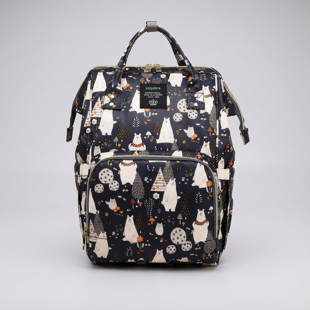 Practical Portable Diaper Bag with Smart Compartments
