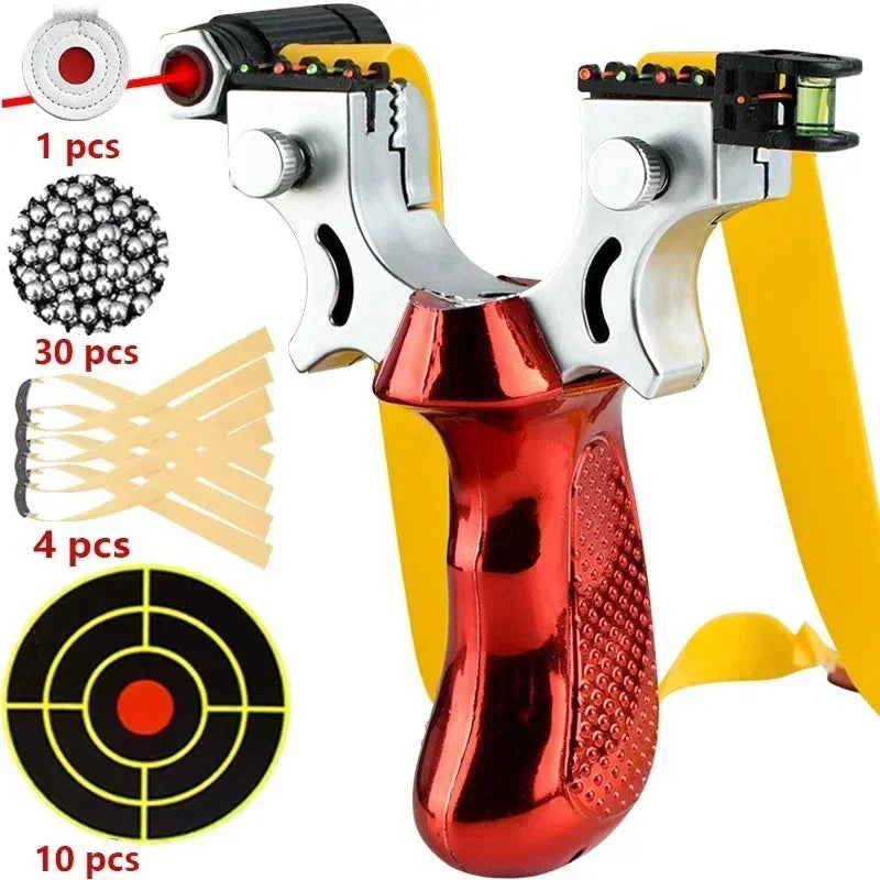 Precision Slingshot with Laser and Non-Slip Grip for Outdoor Target Shooting