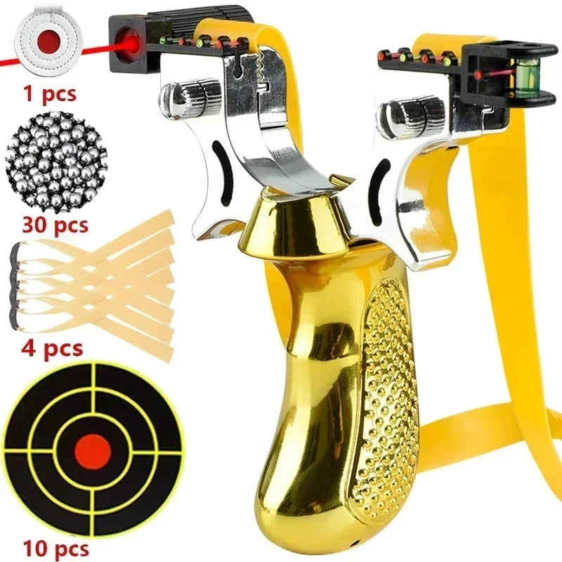 Precision Slingshot with Laser and Non-Slip Grip for Outdoor Target Shooting