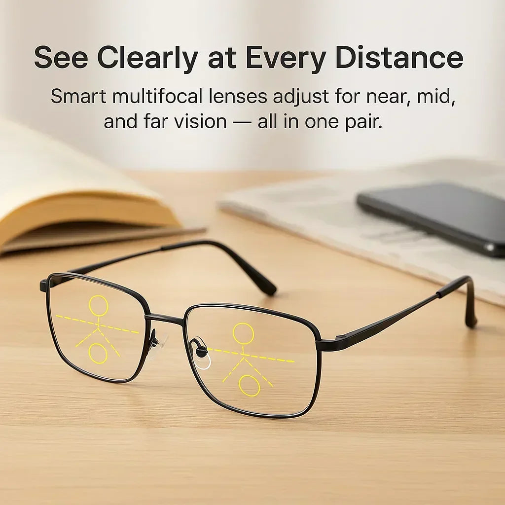 Progressive Multifocal Glasses for Clear Vision