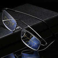Progressive Multifocal Reading Glasses with Blue Light Filtering Lenses