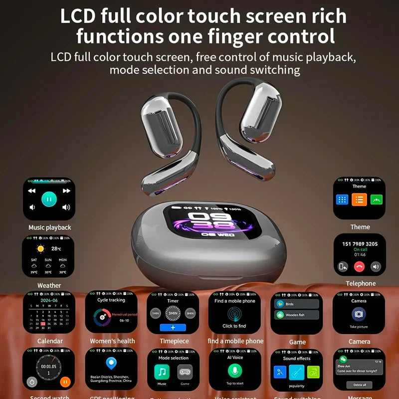Real-Time Translator Earbuds with LCD Touchscreen