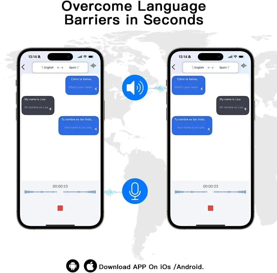 Real-Time Translator Earbuds with LCD Touchscreen