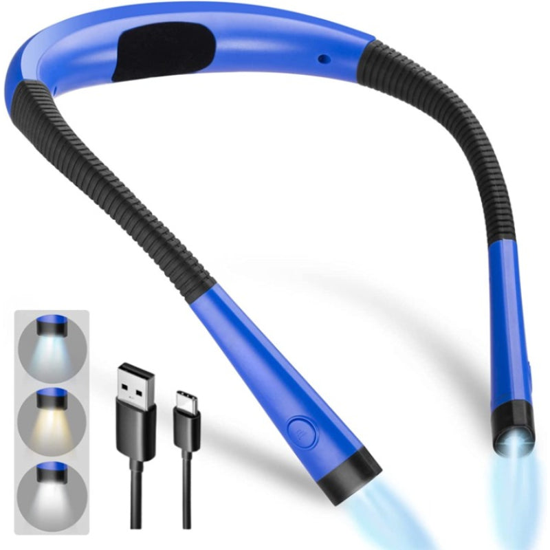 Rechargeable Adjustable LED Reading Light with Ergonomic Design for Comfortable Reading – 6 Brightness Levels