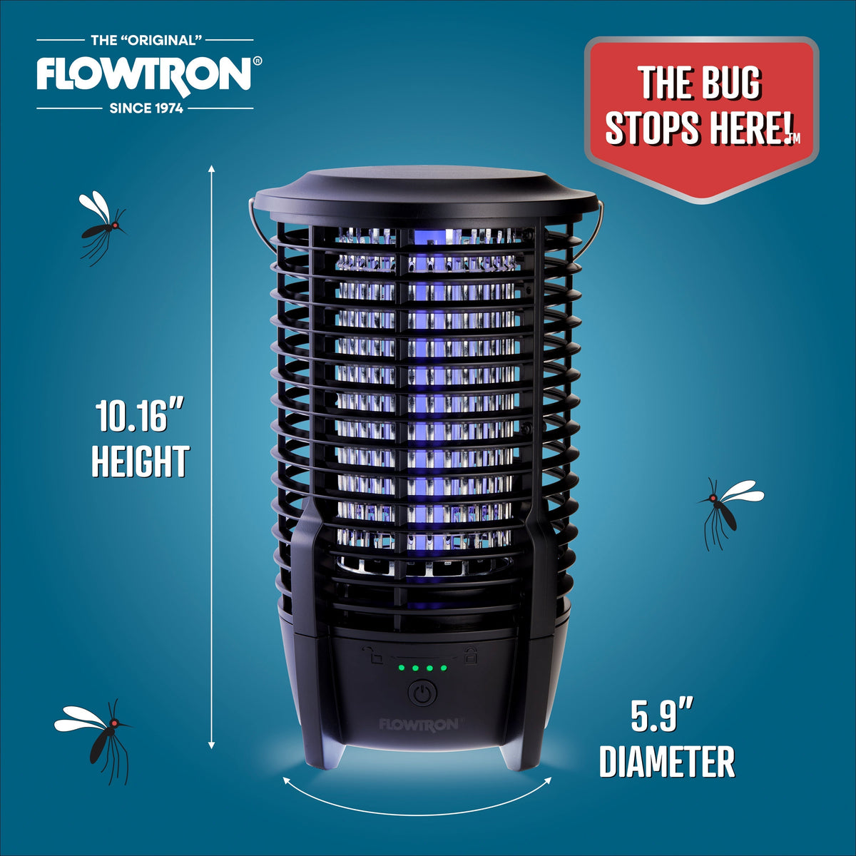 Rechargeable Bug Zapper Lamp with 2150 sq ft Coverage