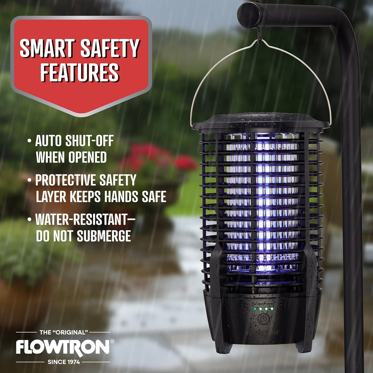 Rechargeable Bug Zapper Lamp with 2150 sq ft Coverage
