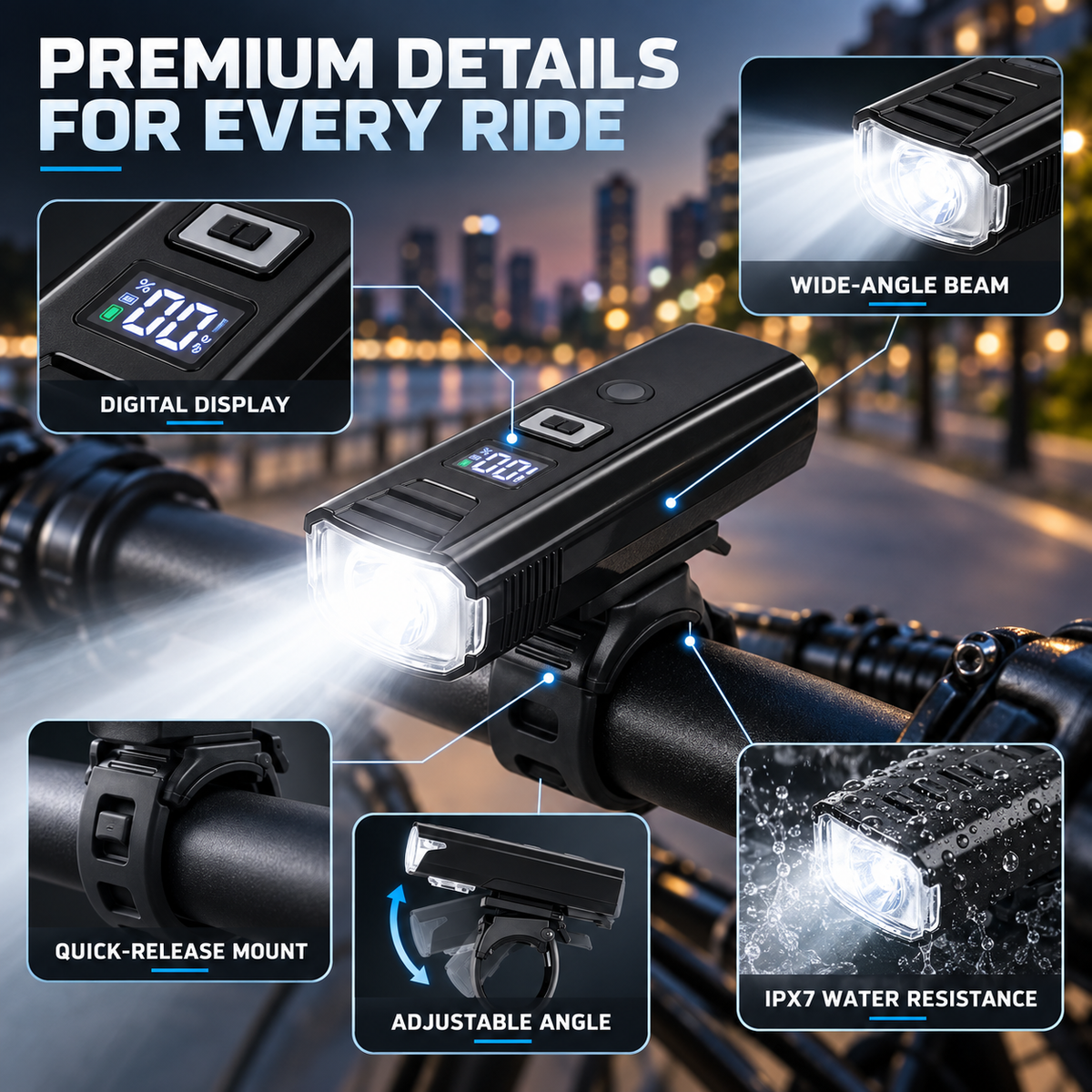Rechargeable LED Bike Headlight