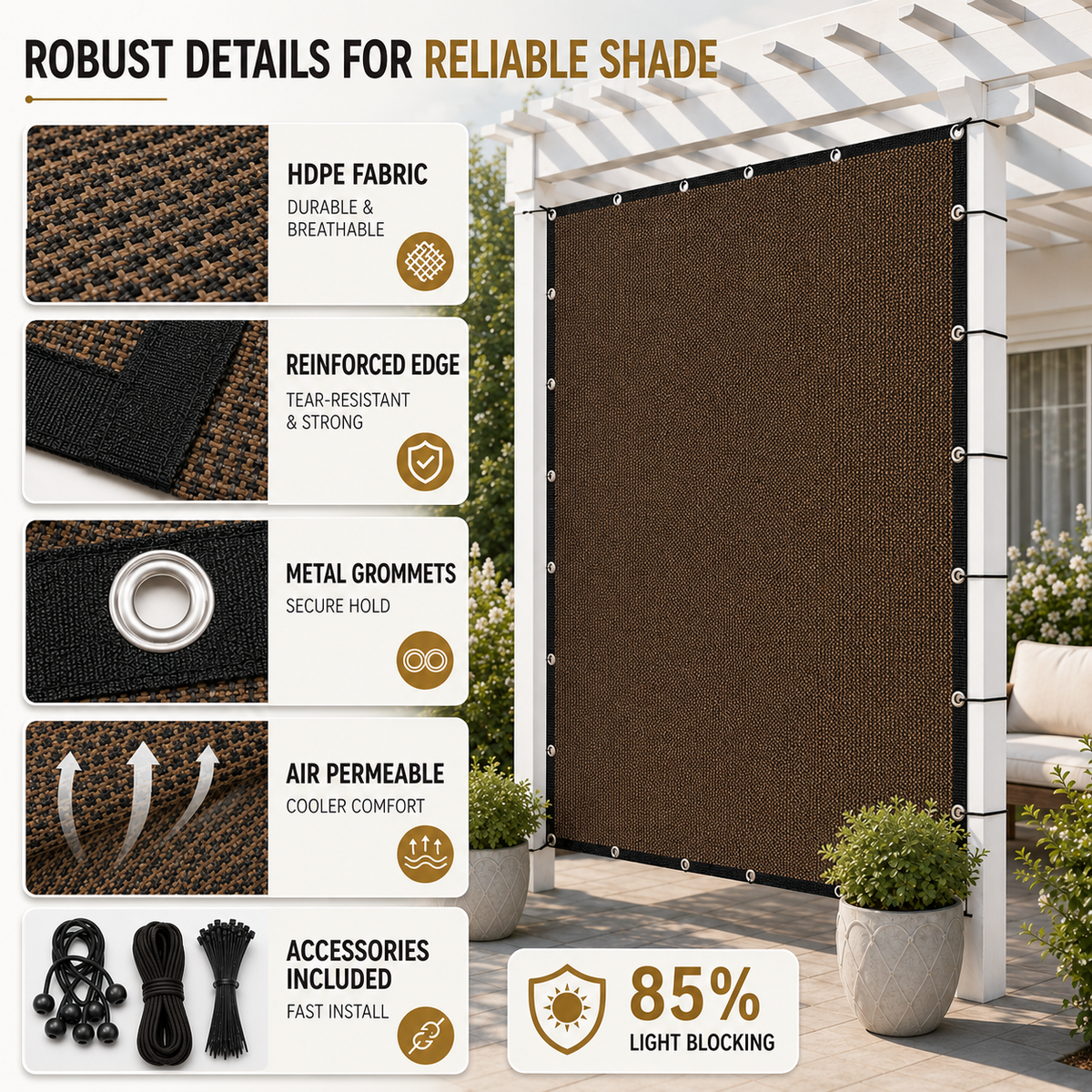 Rectangular Sun Shade Canopy