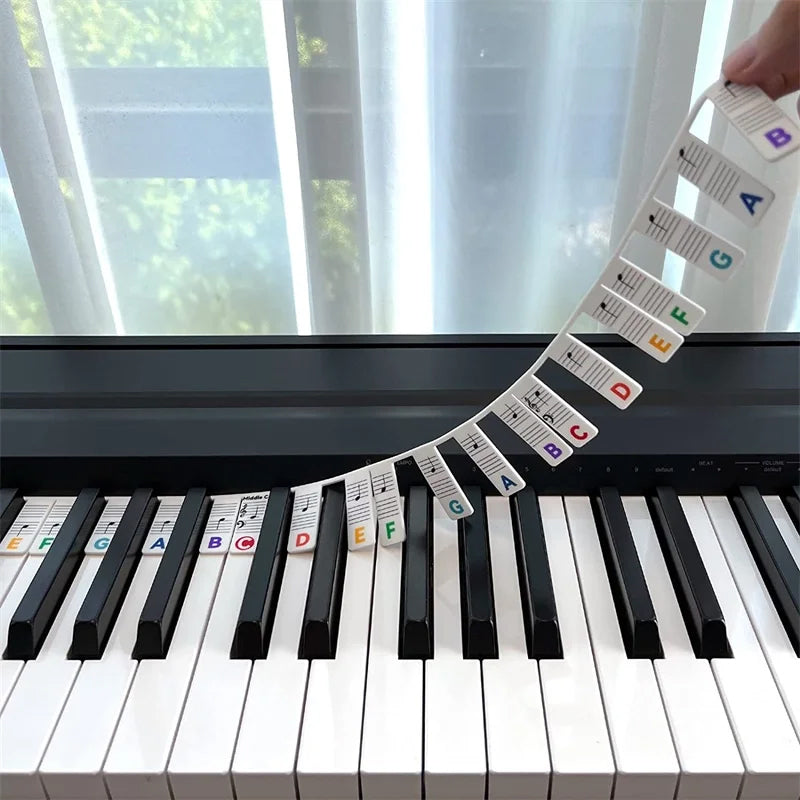 Removable Silicone Piano and Keyboard Labels