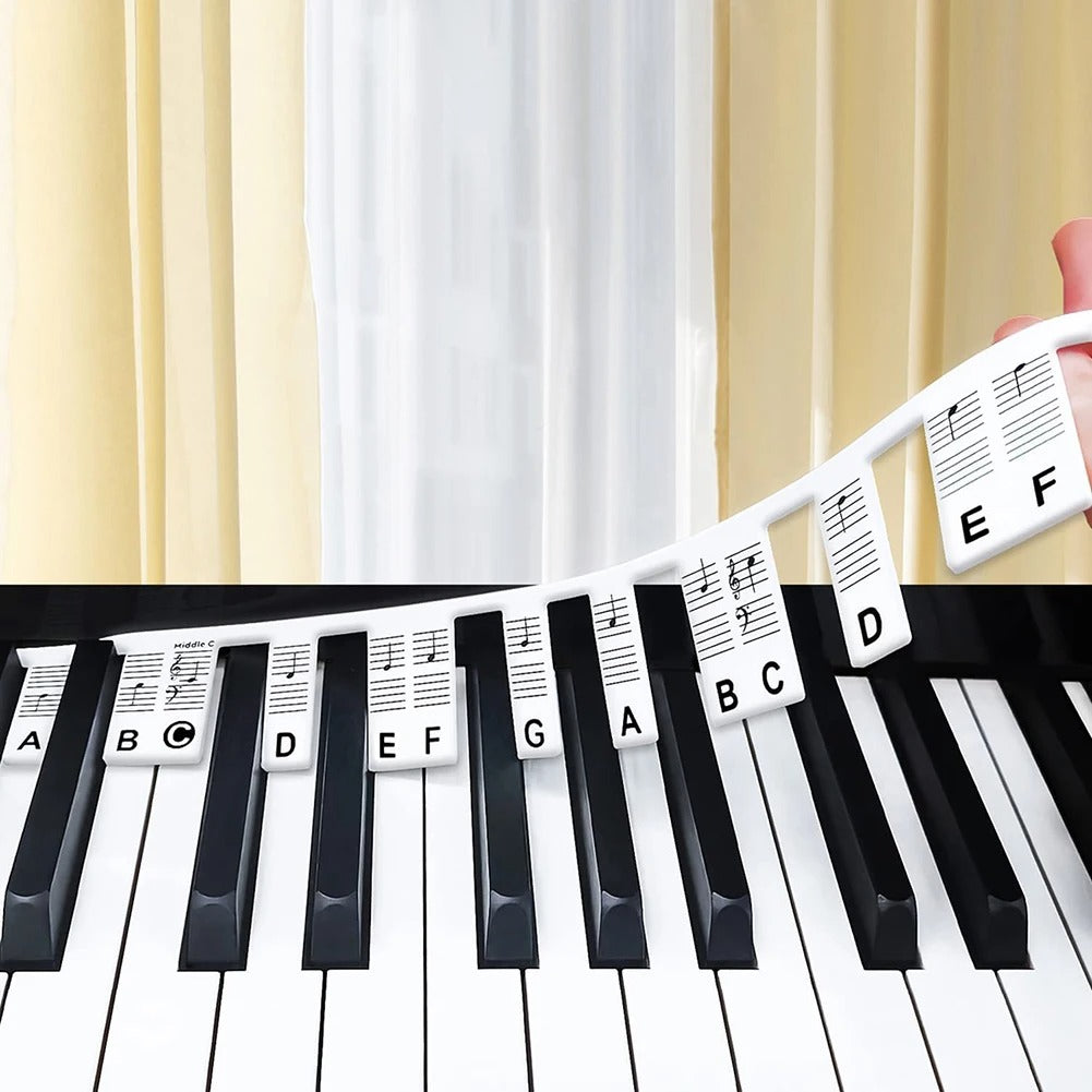 Removable Silicone Piano and Keyboard Labels