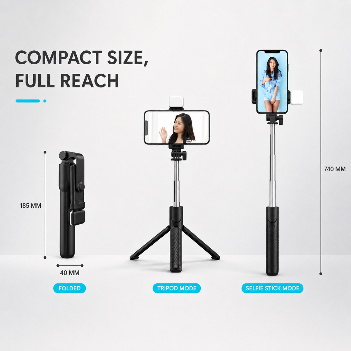 Retractable Selfie Stick Tripod