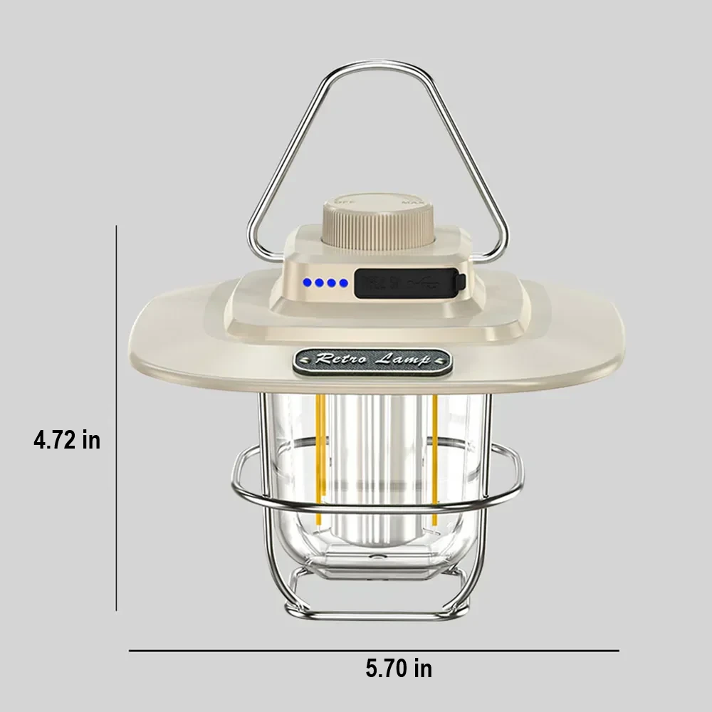 Retro Rechargeable LED Camping Lantern