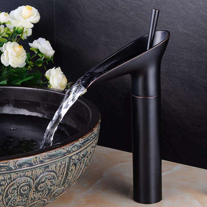Retro Waterfall Bathroom Sink Faucet