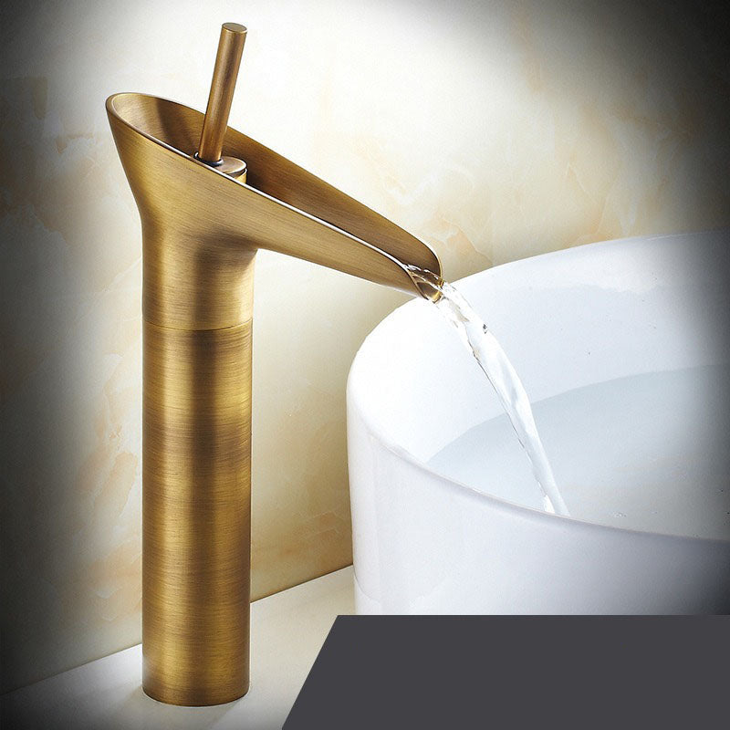 Retro Waterfall Bathroom Sink Faucet