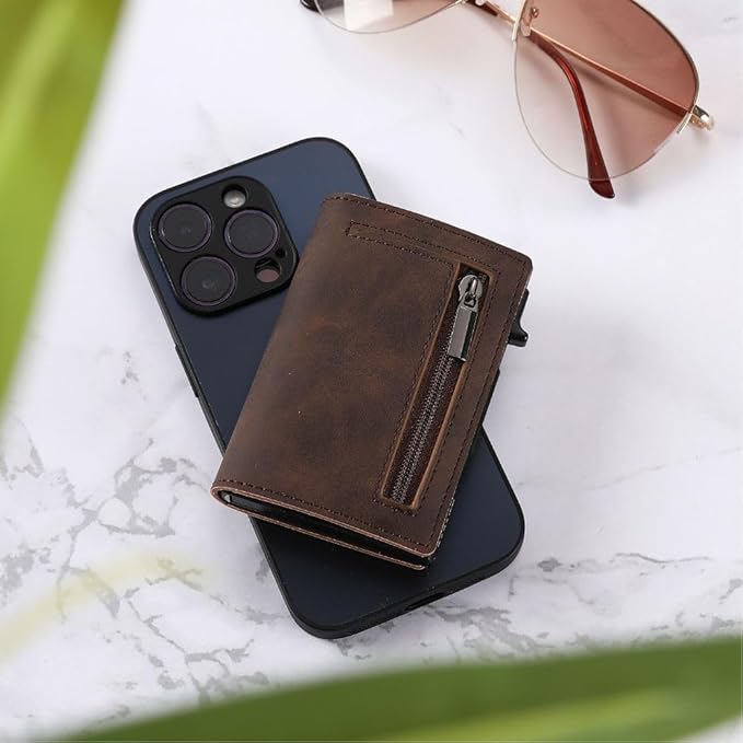 RFID-Blocking Wallet with Quick Card Access – Compact Design