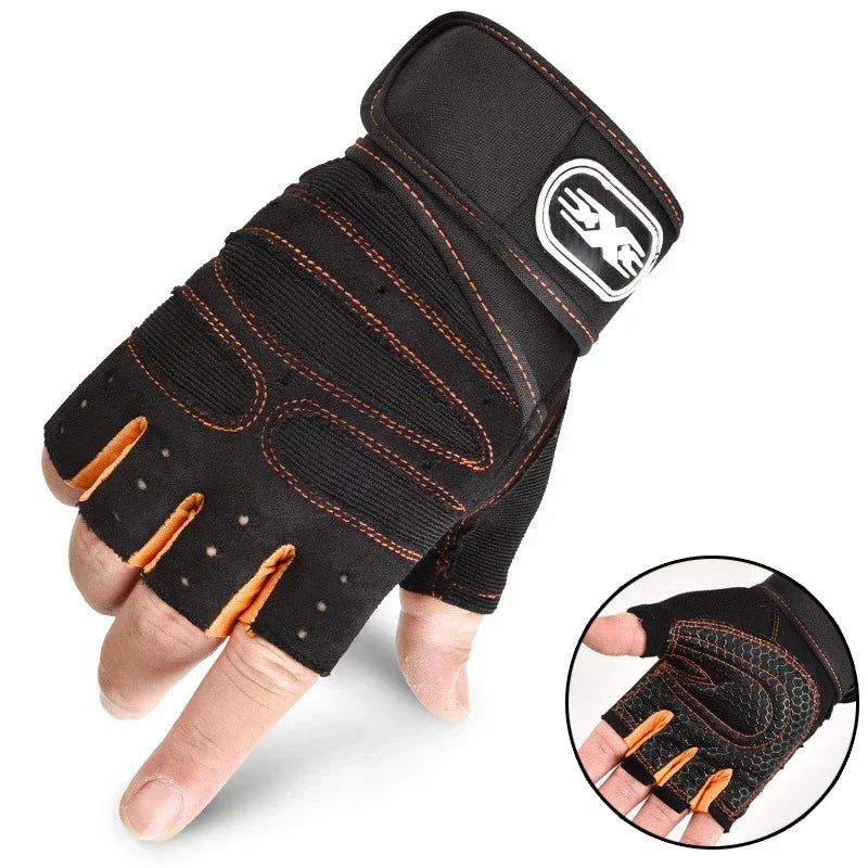 Shock-Absorbing and Supportive Fitness Gloves