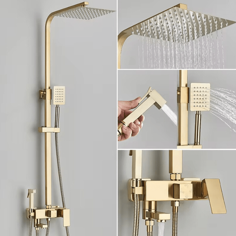 Shower Set - AquaFlow - Luxury Rain Shower - Brass Mixer Tap